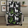 Cactus And Llama Pattern Print Armchair Protector