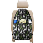 Cactus And Llama Pattern Print Car Seat Organizers