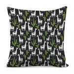 Cactus And Llama Pattern Print Pillow Cover
