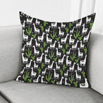 Cactus And Llama Pattern Print Pillow Cover