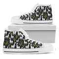 Cactus And Llama Pattern Print White High Top Sneakers