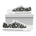 Cactus And Llama Pattern Print White Low Top Sneakers