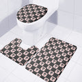 Caduceus Pattern Print 3 Piece Bath Mat Set