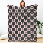 Caduceus Pattern Print Blanket