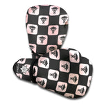 Caduceus Pattern Print Boxing Gloves