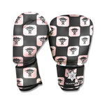 Caduceus Pattern Print Boxing Gloves
