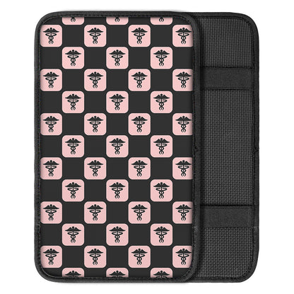 Caduceus Pattern Print Car Center Console Cover