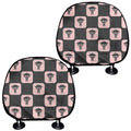 Caduceus Pattern Print Car Headrest Covers