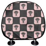 Caduceus Pattern Print Car Headrest Covers