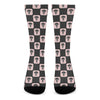 Caduceus Pattern Print Crew Socks