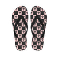 Caduceus Pattern Print Flip Flops