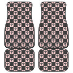 Caduceus Pattern Print Front and Back Car Floor Mats