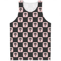Caduceus Pattern Print Men's Tank Top