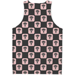 Caduceus Pattern Print Men's Tank Top