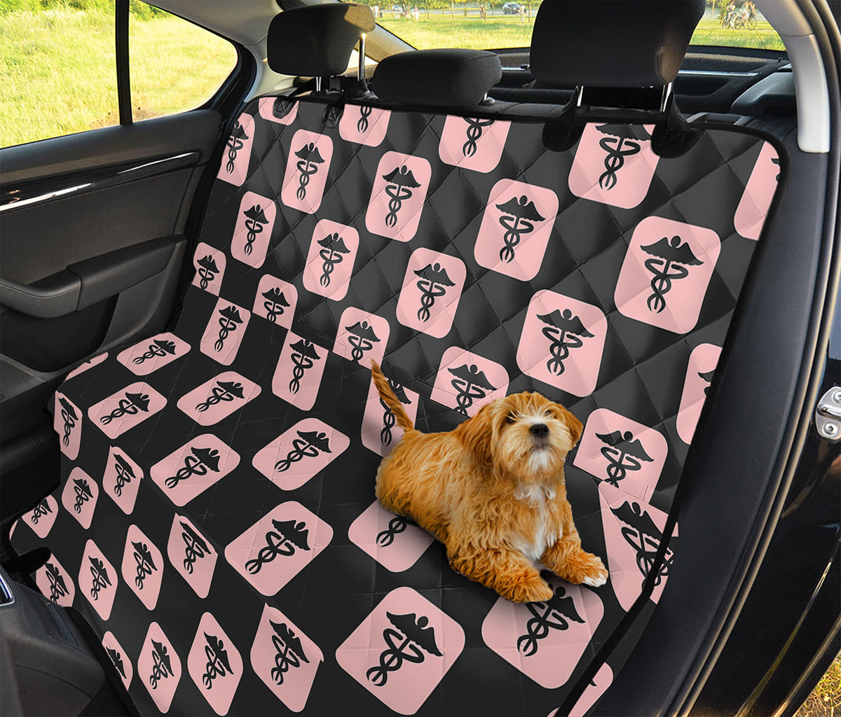 Caduceus Pattern Print Pet Car Back Seat Cover