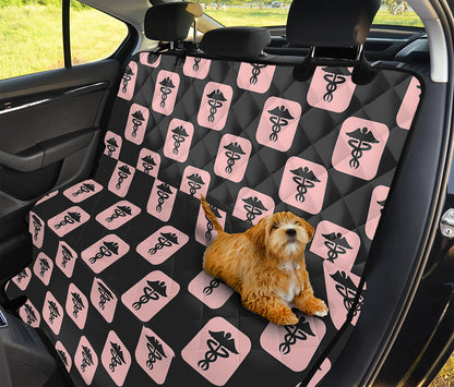 Caduceus Pattern Print Pet Car Back Seat Cover