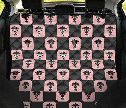 Caduceus Pattern Print Pet Car Back Seat Cover