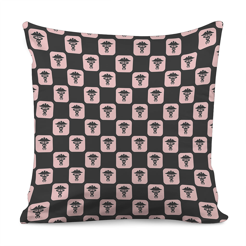 Caduceus Pattern Print Pillow Cover