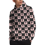 Caduceus Pattern Print Pullover Hoodie