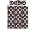 Caduceus Pattern Print Quilt Bed Set