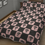 Caduceus Pattern Print Quilt Bed Set