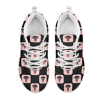 Caduceus Pattern Print White Sneakers