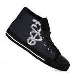 Caduceus Symbol Of Medicine Print Black High Top Shoes