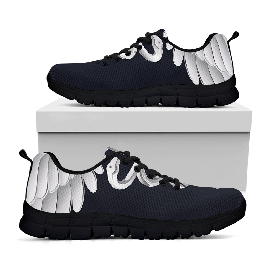 Caduceus Symbol Of Medicine Print Black Sneakers