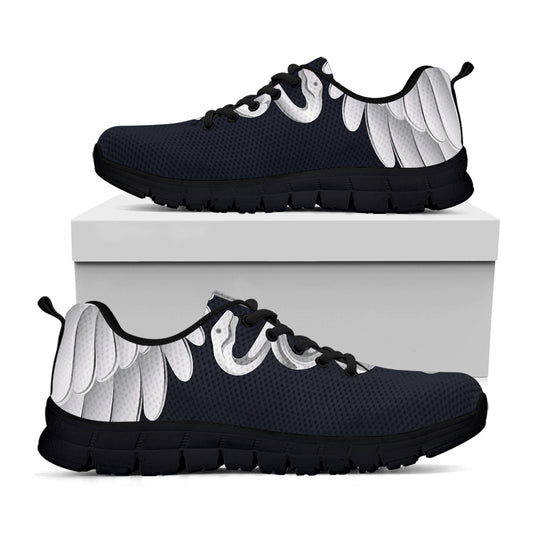 Caduceus Symbol Of Medicine Print Black Sneakers