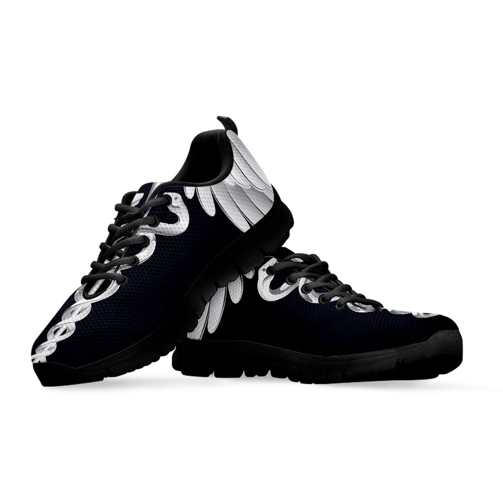 Caduceus Symbol Of Medicine Print Black Sneakers