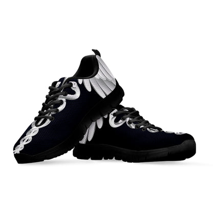 Caduceus Symbol Of Medicine Print Black Sneakers
