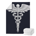 Caduceus Symbol Of Medicine Print Blanket