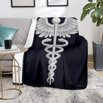 Caduceus Symbol Of Medicine Print Blanket