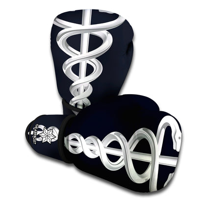 Caduceus Symbol Of Medicine Print Boxing Gloves