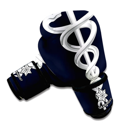 Caduceus Symbol Of Medicine Print Boxing Gloves