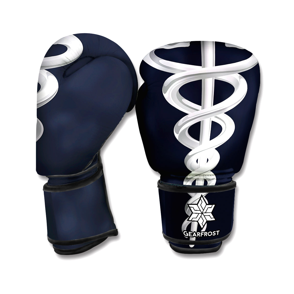Caduceus Symbol Of Medicine Print Boxing Gloves