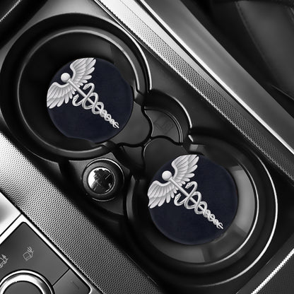 Caduceus Symbol Of Medicine Print Car Coasters