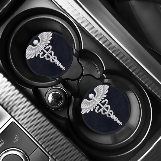 Caduceus Symbol Of Medicine Print Car Coasters