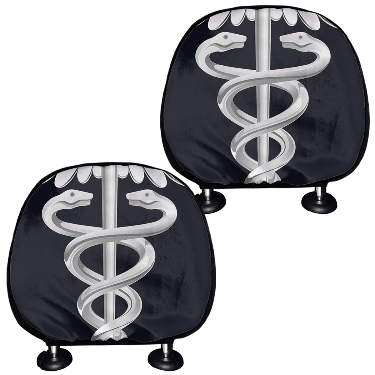 Caduceus Symbol Of Medicine Print Car Headrest Covers