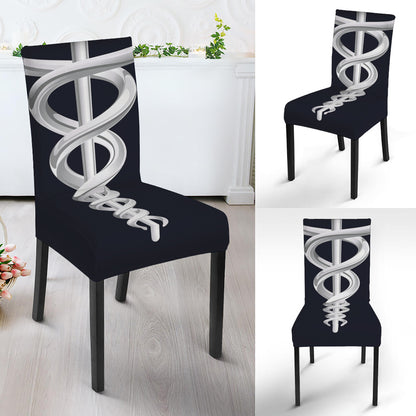 Caduceus Symbol Of Medicine Print Dining Chair Slipcover