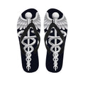 Caduceus Symbol Of Medicine Print Flip Flops