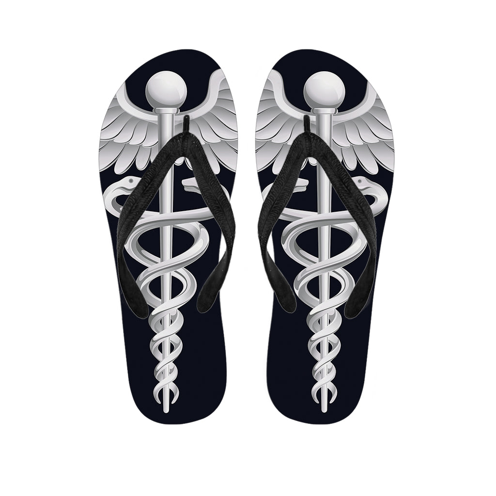 Caduceus Symbol Of Medicine Print Flip Flops