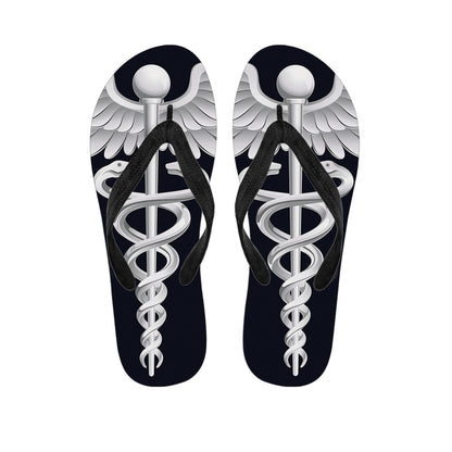 Caduceus Symbol Of Medicine Print Flip Flops