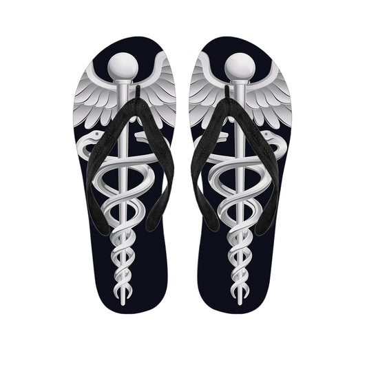 Caduceus Symbol Of Medicine Print Flip Flops