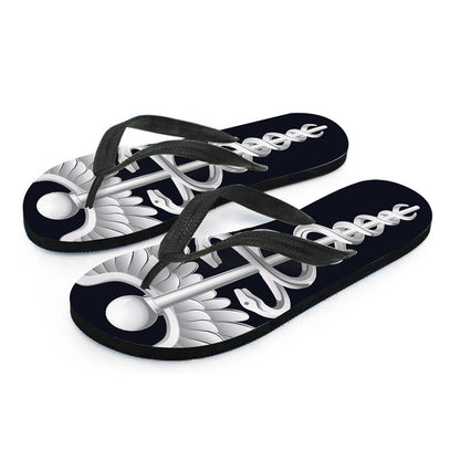 Caduceus Symbol Of Medicine Print Flip Flops