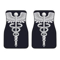 Caduceus Symbol Of Medicine Print Front Car Floor Mats