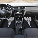 Caduceus Symbol Of Medicine Print Front Car Floor Mats