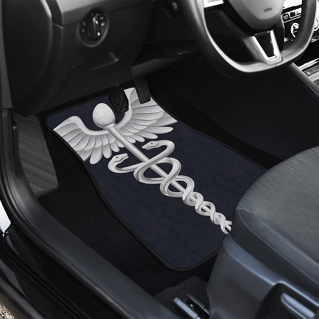 Caduceus Symbol Of Medicine Print Front Car Floor Mats