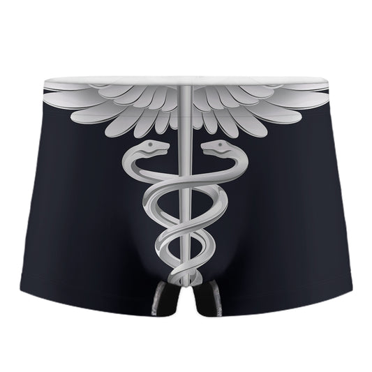 Caduceus Symbol Of Medicine Print Men's Boxer Briefs