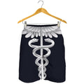 Caduceus Symbol Of Medicine Print Men's Shorts